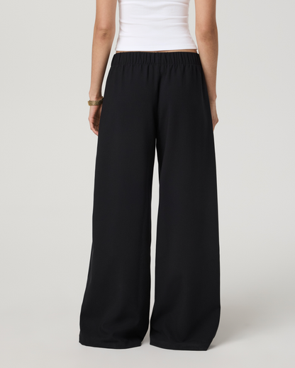 Sander Elastic Waist Trouser - Long | Black