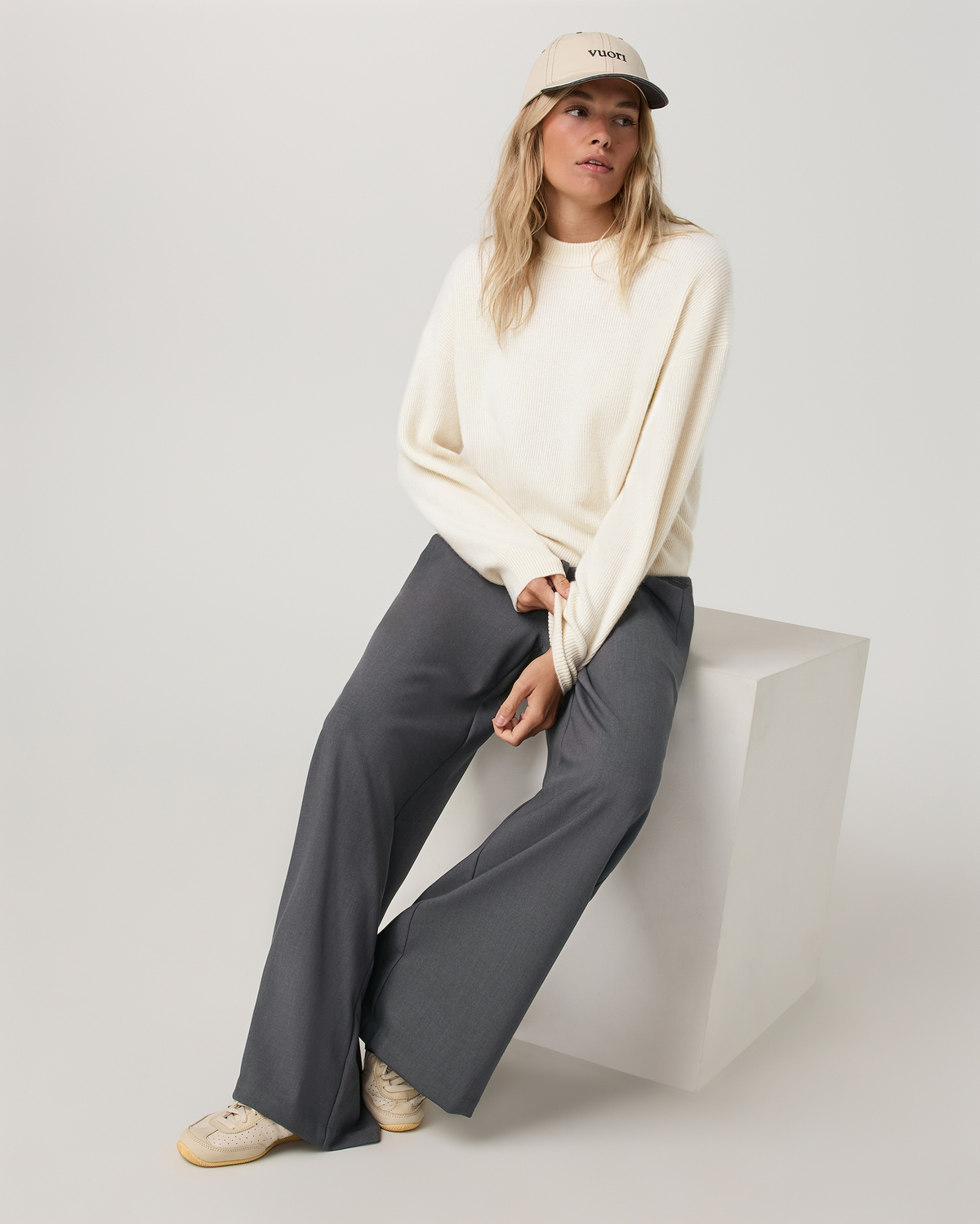 Sander Elastic Waist Trouser - Long | Charcoal Heather