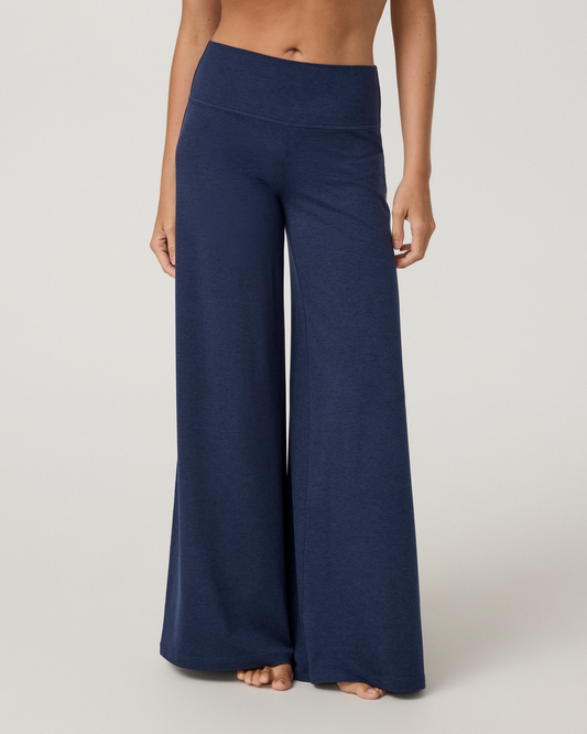 Halo Easy Wideleg Pant | Blue Coast Heather