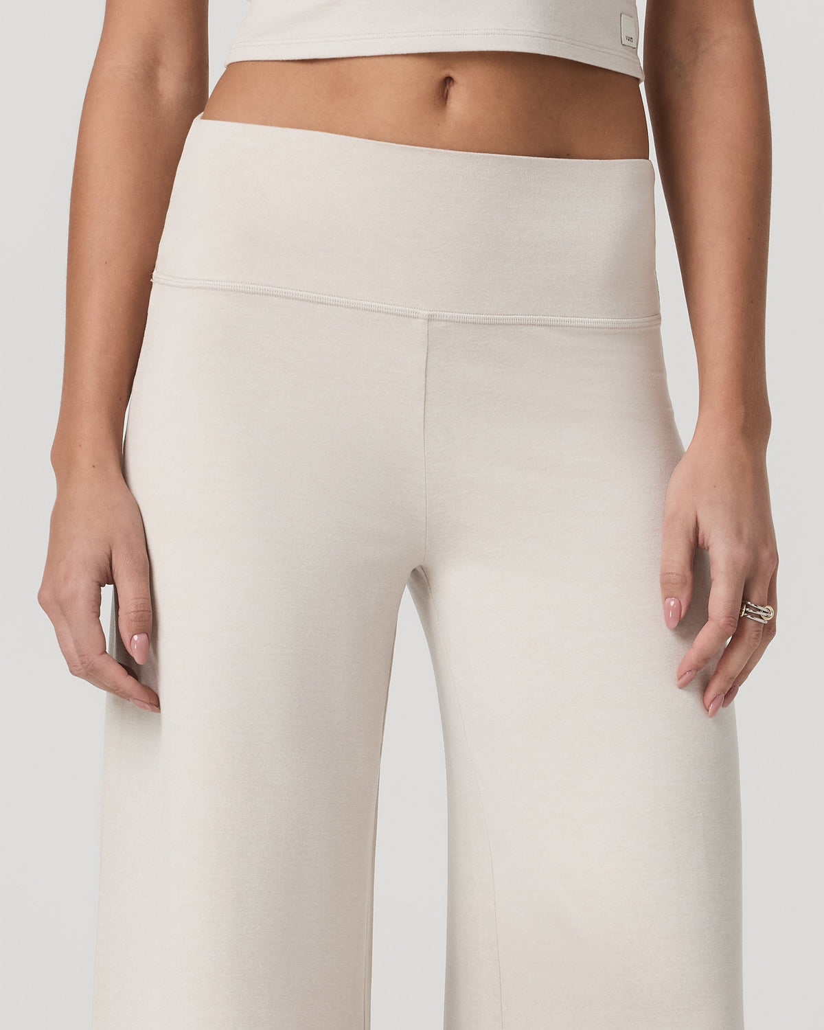 Halo Easy Wideleg Pant | Ecru Heather