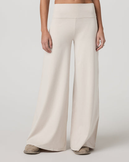 Halo Easy Wideleg Pant | Ecru Heather