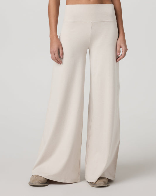 Halo Easy Wideleg Pant | Ecru Heather