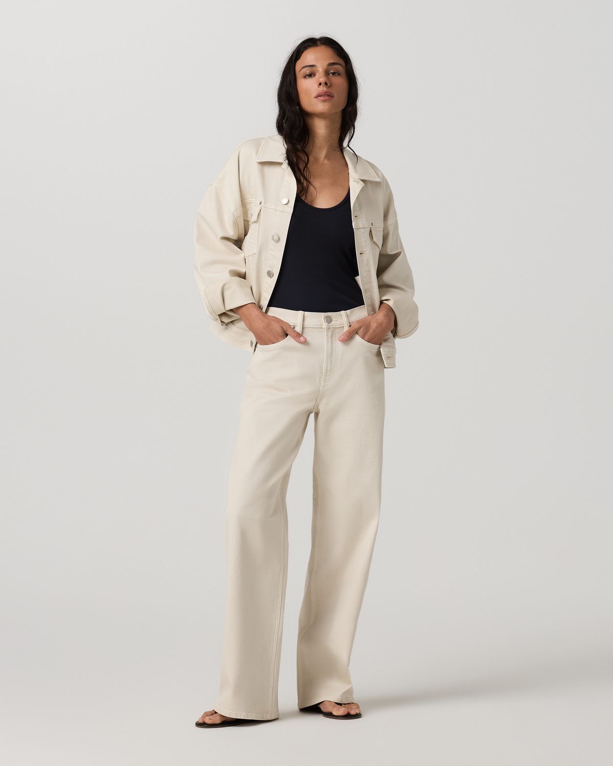 Women's Vuori Vintage Wideleg Jean | Bone Denim