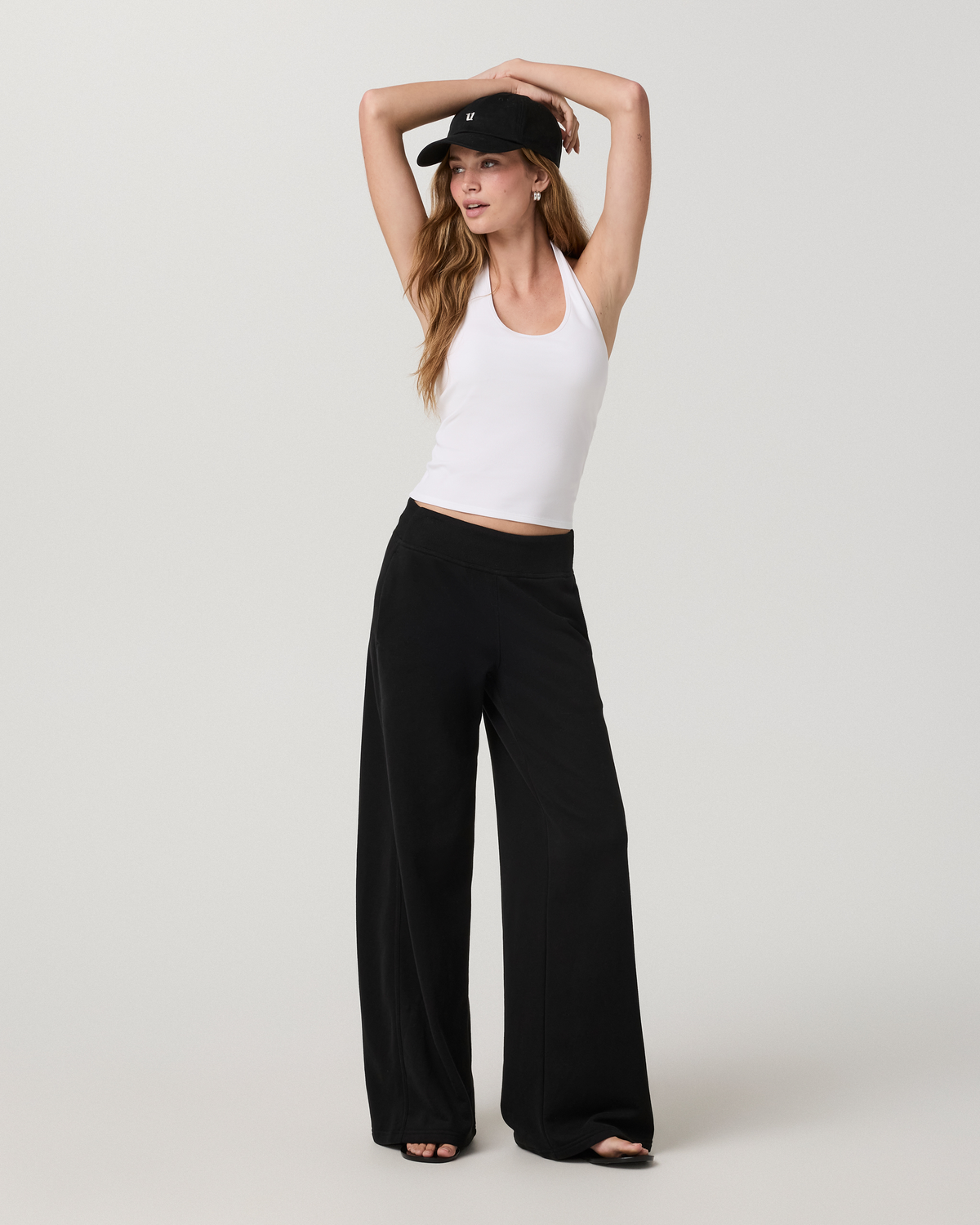 Sedona Midrise Wideleg Sweatpant - Long | Black