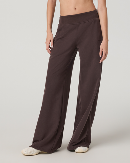 Sedona Midrise Wideleg Sweatpant - Long | French Roast