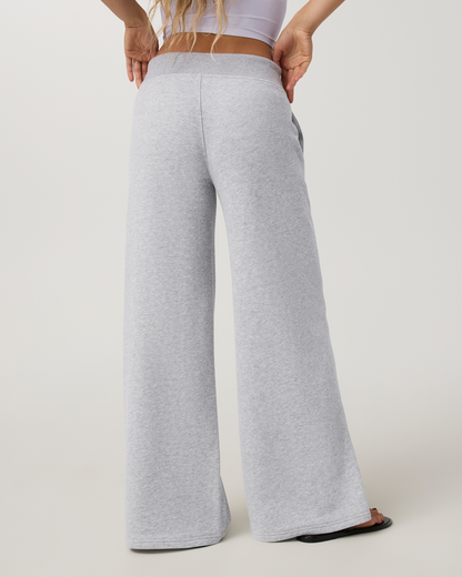 Sedona Midrise Wideleg Sweatpant | Light Heather Grey