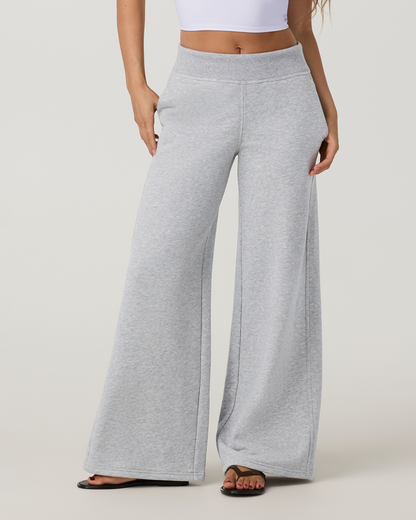 Sedona Midrise Wideleg Sweatpant | Light Heather Grey