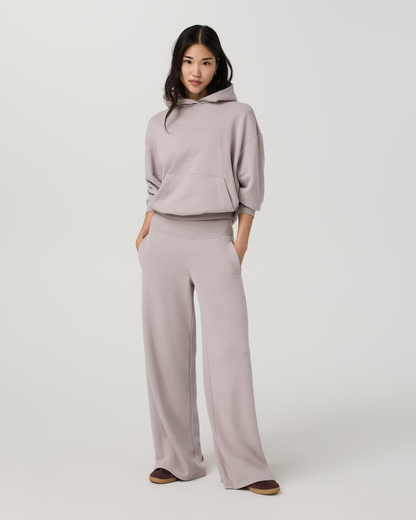 Sedona Midrise Wideleg Sweatpant | Soft Pewter
