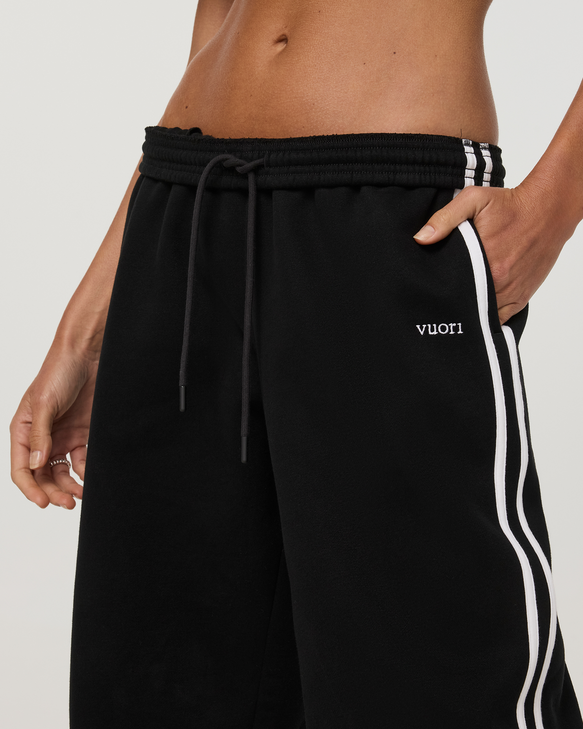 Restore Straight Leg Track Sweatpant-Long | Black