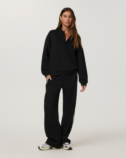 Restore Straight Leg Track Sweatpant-Long | Black
