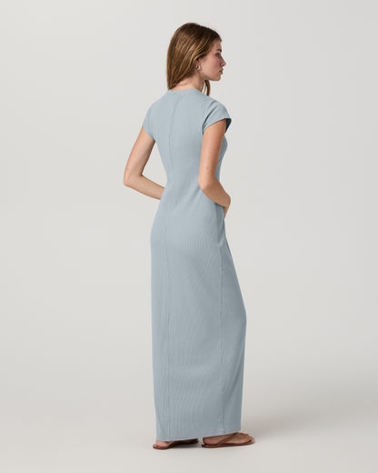 Rib Tee Dress | Raindrop